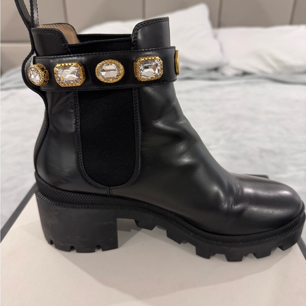 Gucci Black Leather Ankle Boots - Picture 6 of 11